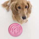 Maxbell Slow Feeder Cat Bowl Silicone Dog Treats Mat Anti Gulping for Dogs and Cats Pink