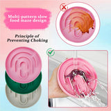 Maxbell Slow Feeder Cat Bowl Silicone Dog Treats Mat Anti Gulping for Dogs and Cats Pink