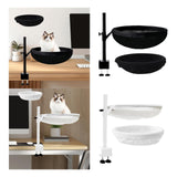 Maxbell Cat Bed for Desk Modern with 2 Washable Mat for Furniture Living Room Indoor black