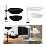 Maxbell Cat Bed for Desk Modern with 2 Washable Mat for Furniture Living Room Indoor black