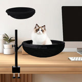 Maxbell Cat Bed for Desk Modern with 2 Washable Mat for Furniture Living Room Indoor black