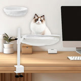 Maxbell Cat Bed for Desk Modern with 2 Washable Mat for Furniture Living Room Indoor white