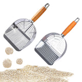 Maxbell Stainless Steel Cats Litter Scoop Compact Mesh Shovel for Cat Box Bunny Pets Strip Type