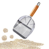 Maxbell Stainless Steel Cats Litter Scoop Compact Mesh Shovel for Cat Box Bunny Pets Strip Type