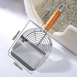 Maxbell Stainless Steel Cats Litter Scoop Compact Mesh Shovel for Cat Box Bunny Pets Strip Type