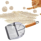 Maxbell Stainless Steel Cats Litter Scoop Compact Mesh Shovel for Cat Box Bunny Pets Strip Type