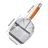 Maxbell Stainless Steel Cats Litter Scoop Compact Mesh Shovel for Cat Box Bunny Pets Strip Type