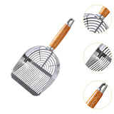 Maxbell Stainless Steel Cats Litter Scoop Compact Mesh Shovel for Cat Box Bunny Pets Strip Type