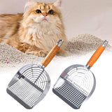 Maxbell Stainless Steel Cats Litter Scoop Compact Mesh Shovel for Cat Box Bunny Pets Strip Type