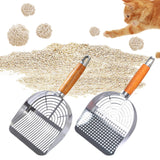 Maxbell Stainless Steel Cats Litter Scoop Compact Mesh Shovel for Cat Box Bunny Pets Strip Type