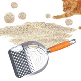 Maxbell Stainless Steel Cats Litter Scoop Compact Mesh Shovel for Cat Box Bunny Pets Hole Type