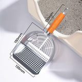 Maxbell Stainless Steel Cats Litter Scoop Compact Mesh Shovel for Cat Box Bunny Pets Hole Type