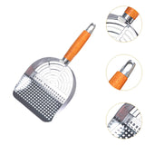 Maxbell Stainless Steel Cats Litter Scoop Compact Mesh Shovel for Cat Box Bunny Pets Hole Type