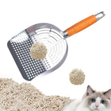 Maxbell Stainless Steel Cats Litter Scoop Compact Mesh Shovel for Cat Box Bunny Pets Hole Type
