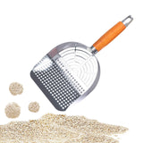Maxbell Stainless Steel Cats Litter Scoop Compact Mesh Shovel for Cat Box Bunny Pets Hole Type