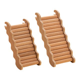 Maxbell Hamster Climbing Ladder Smooth Solid Wood for Small Animals Small Pets Mouse 16.5cmx7.5cm