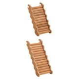 Maxbell Hamster Climbing Ladder Smooth Solid Wood for Small Animals Small Pets Mouse 16.5cmx7.5cm