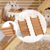 Maxbell Hamster Climbing Ladder Smooth Solid Wood for Small Animals Small Pets Mouse 16.5cmx7.5cm