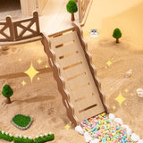 Maxbell Hamster Climbing Ladder Smooth Solid Wood for Small Animals Small Pets Mouse 16.5cmx7.5cm