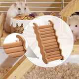 Maxbell Hamster Climbing Ladder Smooth Solid Wood for Small Animals Small Pets Mouse 16.5cmx7.5cm