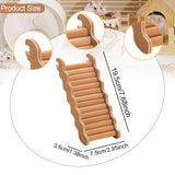 Maxbell Hamster Climbing Ladder Smooth Solid Wood for Small Animals Small Pets Mouse 19.5cmx7.5cm