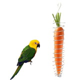 Maxbell Stainless Steel Parrots Feeder Basket Hollow Design Sturdy Bird Foraging Toy