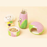 Maxbell Gerbil Water Bottle Stand Corn Shaped for Squirrels Dwarf Hamster Chinchilla Violet
