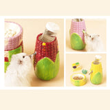 Maxbell Gerbil Water Bottle Stand Corn Shaped for Squirrels Dwarf Hamster Chinchilla Violet