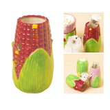 Maxbell Gerbil Water Bottle Stand Corn Shaped for Squirrels Dwarf Hamster Chinchilla Violet Red