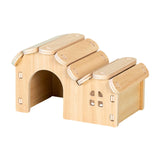 Maxbell Hamster Wood House Toy Hamster Hideout Hut for Chinchilla Mice Small Rodents