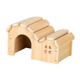 Maxbell Hamster Wood House Toy Hamster Hideout Hut for Chinchilla Mice Small Rodents