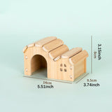 Maxbell Hamster Wood House Toy Hamster Hideout Hut for Chinchilla Mice Small Rodents