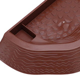 Maxbell Reptile Bathing Pool Aquarium Habitat Accessories Tortoise Feeder for Turtle Brownish Red