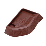 Maxbell Reptile Bathing Pool Aquarium Habitat Accessories Tortoise Feeder for Turtle Brownish Red