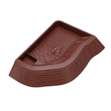 Maxbell Reptile Bathing Pool Aquarium Habitat Accessories Tortoise Feeder for Turtle Brownish Red