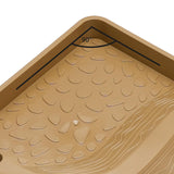 Maxbell Reptile Bathing Pool Aquarium Habitat Accessories Tortoise Feeder for Turtle Brownish Yellow
