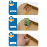 Maxbell Reptile Bathing Pool Aquarium Habitat Accessories Tortoise Feeder for Turtle Brownish Yellow