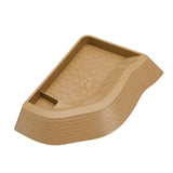 Maxbell Reptile Bathing Pool Aquarium Habitat Accessories Tortoise Feeder for Turtle Brownish Yellow