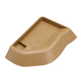 Maxbell Reptile Bathing Pool Aquarium Habitat Accessories Tortoise Feeder for Turtle Brownish Yellow