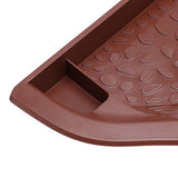 Maxbell Reptile Water Dish with Ramp Landscape Reptile Bathing Pool for Lizard Snake Brownish Red