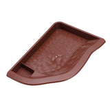Maxbell Reptile Water Dish with Ramp Landscape Reptile Bathing Pool for Lizard Snake Brownish Red