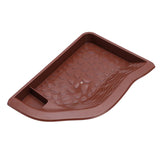 Maxbell Reptile Water Dish with Ramp Landscape Reptile Bathing Pool for Lizard Snake Brownish Red