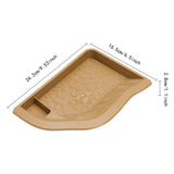 Maxbell Reptile Water Dish with Ramp Landscape Reptile Bathing Pool for Lizard Snake Brownish Yellow