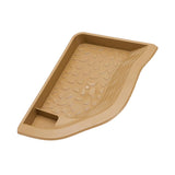 Maxbell Reptile Water Dish with Ramp Landscape Reptile Bathing Pool for Lizard Snake Brownish Yellow