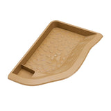 Maxbell Reptile Water Dish with Ramp Landscape Reptile Bathing Pool for Lizard Snake Brownish Yellow