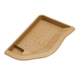 Maxbell Reptile Water Dish with Ramp Landscape Reptile Bathing Pool for Lizard Snake Brownish Yellow