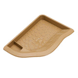 Maxbell Reptile Water Dish with Ramp Landscape Reptile Bathing Pool for Lizard Snake Brownish Yellow