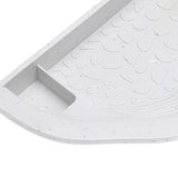 Maxbell Reptile Water Dish with Ramp Landscape Reptile Bathing Pool for Lizard Snake White