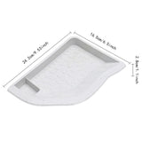 Maxbell Reptile Water Dish with Ramp Landscape Reptile Bathing Pool for Lizard Snake White