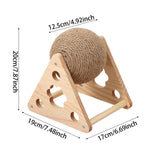 Maxbell Sisal Cat Scratching Ball for Cat Lovers Cat Playing Supplies with Stand Style B